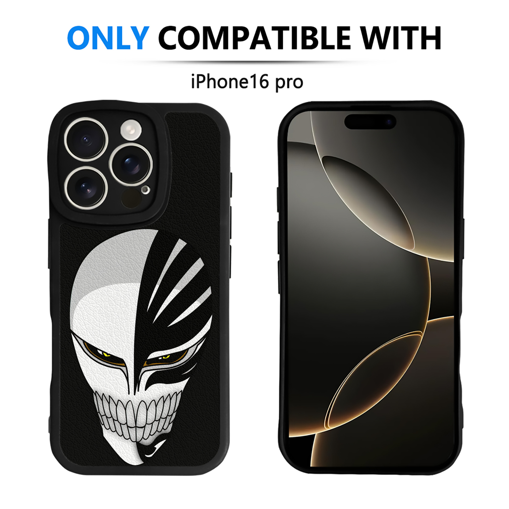 ブリーチ 黒崎一護（くろさき いちご）BLEACH Kurosaki Ichigo 【iPhone 16シリーズ対応】シリコンスマホケース（レザー調） 材質：シリコン